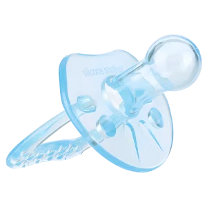 367-Babyland-round-whole-silicone-pacifier-Blue-Color-with-protective-case-blister