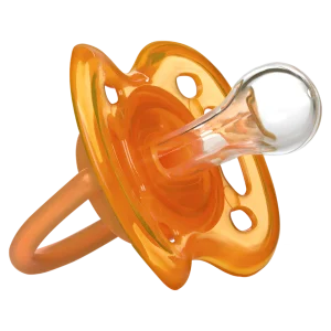 383-384-Babyland-Elena-Round-Pacifier-Orange-Color-Front