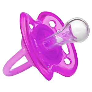 383-384-Babyland-Elena-Round-Pacifier-Purple-Color-Front