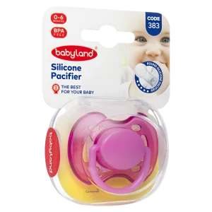 383 384 Babyland Elena Round Pacifier Purple Color With Card