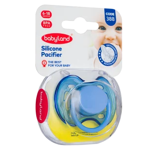 387 388 Babyland Elena PC orthodontic pacifier Blue Color with card crystal frame