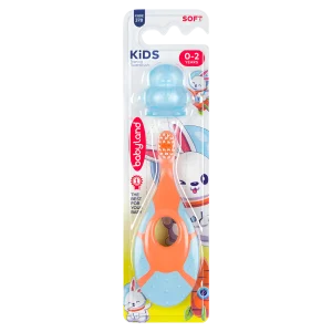 378 babyland kids learning toothbrush orange color with cap