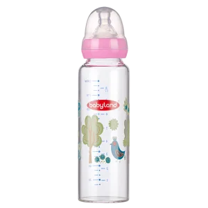 437-Babyland-pyrex-round-classic-baby-bottle-pink-color-240ml