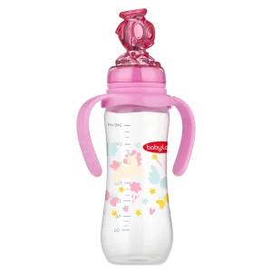 476-Babyland-PP-round-classic-pink-doll-baby-bottle-with-handle-240ml