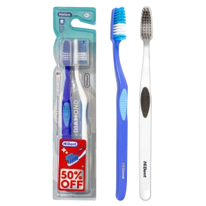 Hident Diamond Toothbrush Twin Pack Blue White Color