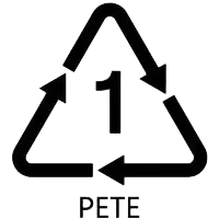 لوگوی پلی اتیلن ترفتالات PETE یا PET