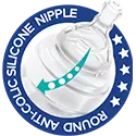 Round Anti-Colic Silicone Nipple Logo