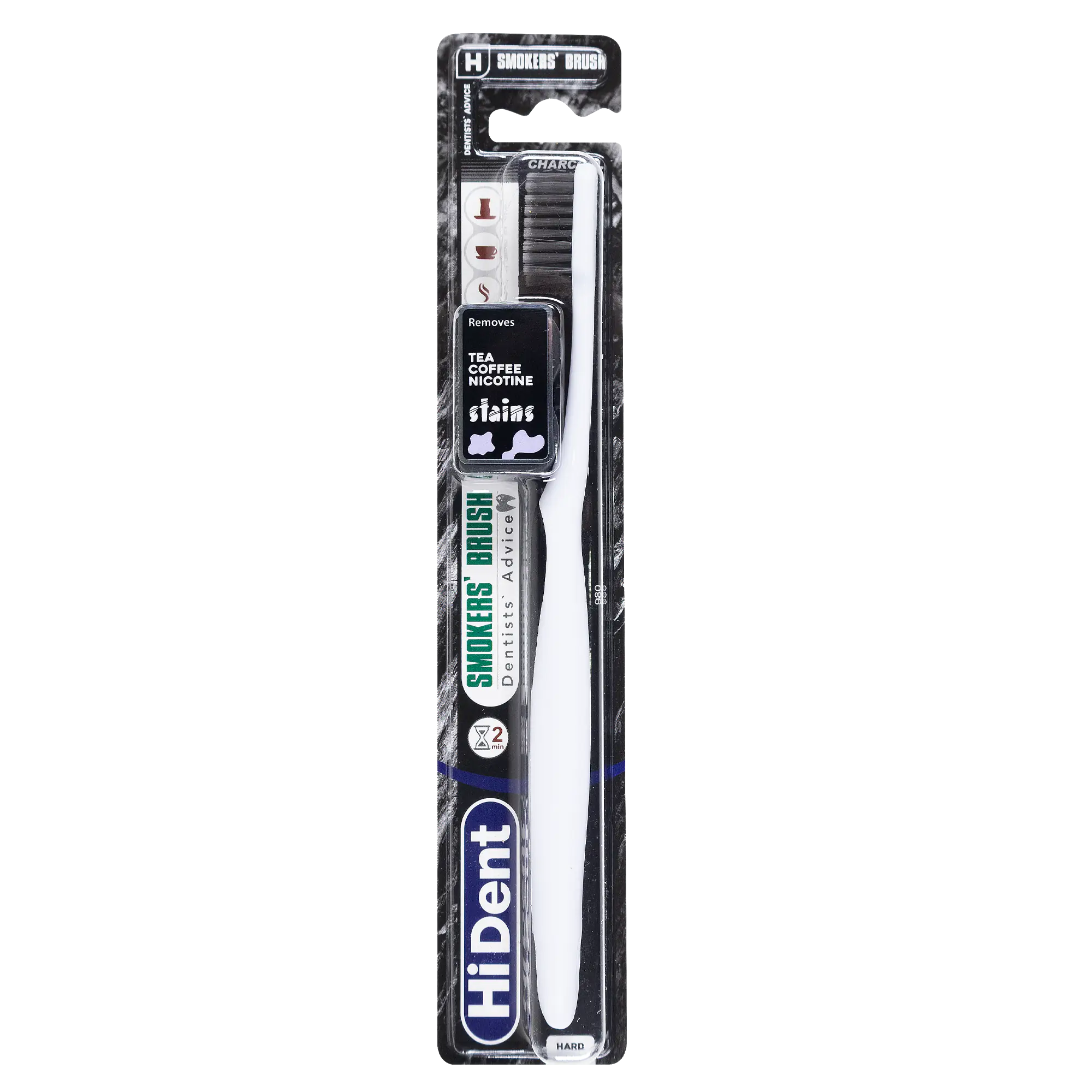 HiDent Smoker's brush toothbrush white color