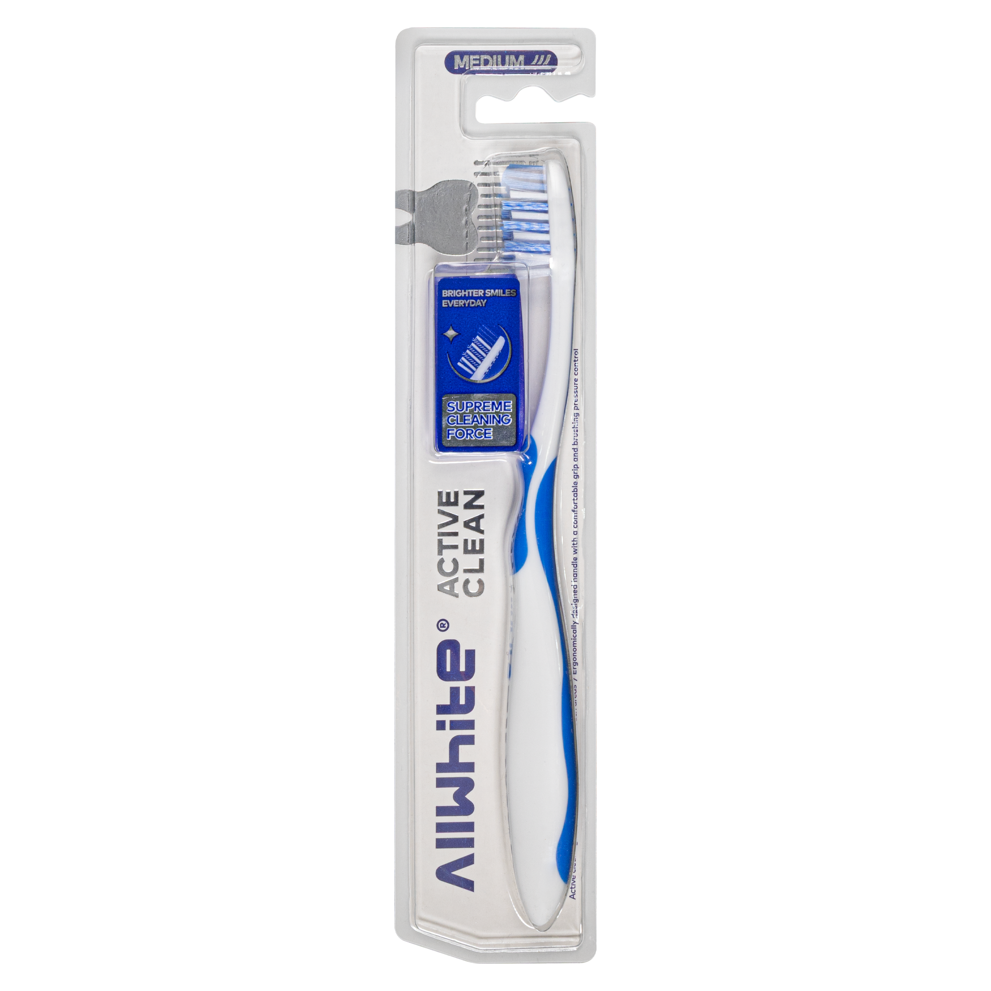 AllWhite active clean toothbrush Blue Color card