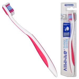 AllWhite shiny white toothbrush Red Color