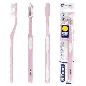 Hident Ultra Toothbrush Pink Color All Side